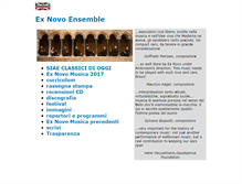 Tablet Screenshot of exnovoensemble.it